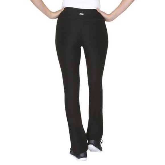 Black Boot Cut Flared Yoga Pants - Picture 2 of 6